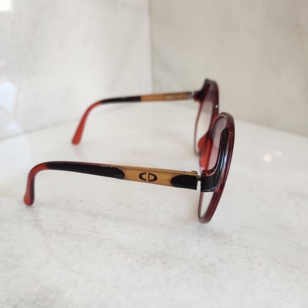 Vintage 1970s Dior 2259 30 Sunglasses OPTYL Red Frames GERMANY O-124 - Picture 5 of 16